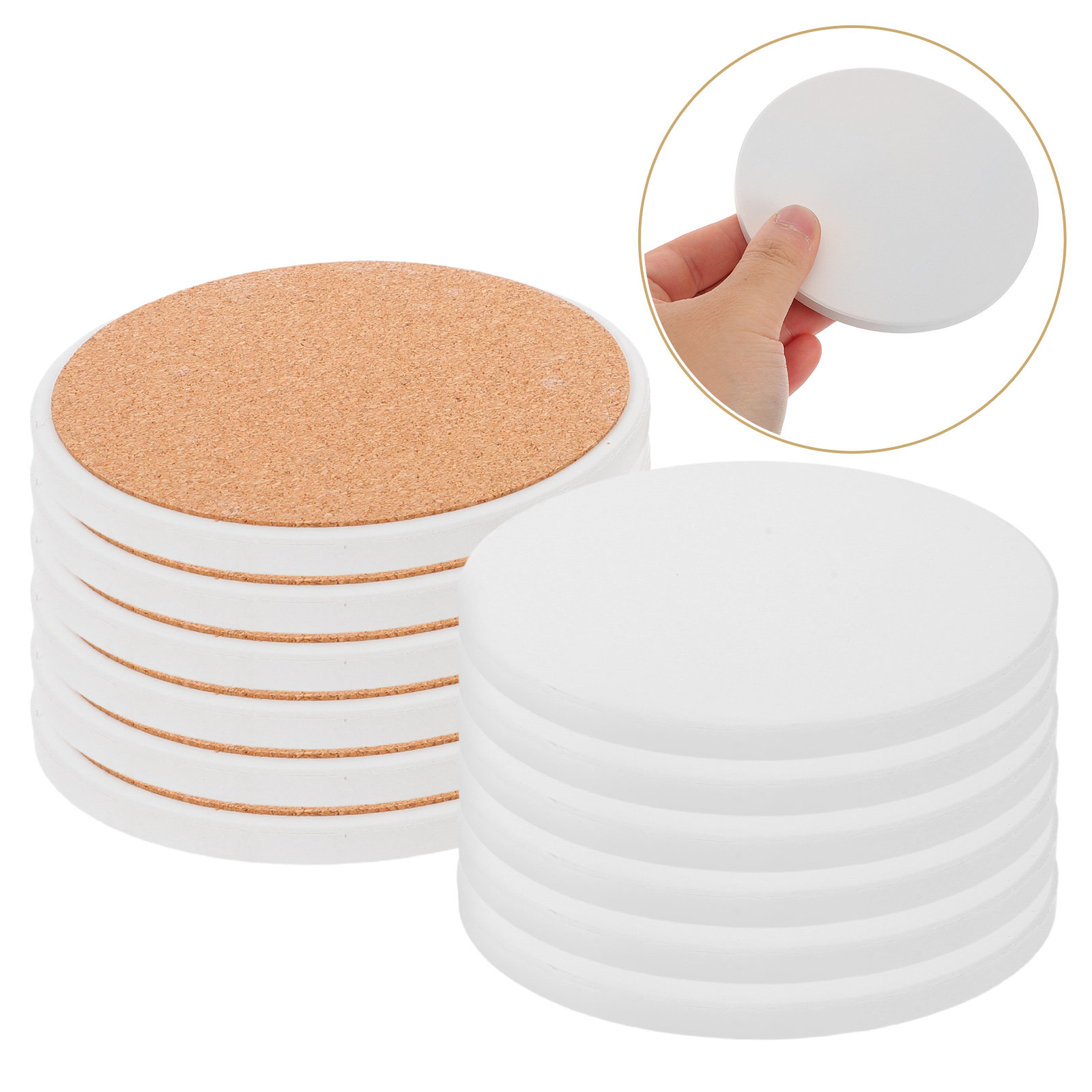 Ceramic Tile Blank - Set di 12 Sottobicchieri in Ceramica